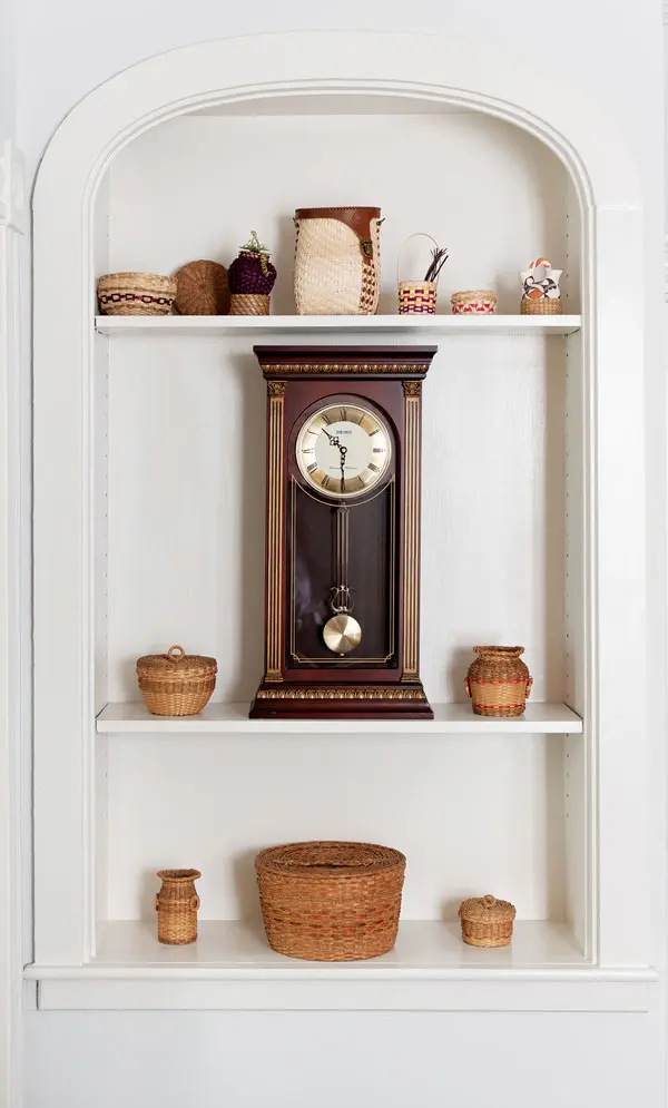 Wabanaki baskets, including a mini pack basket by Gabriel Frey