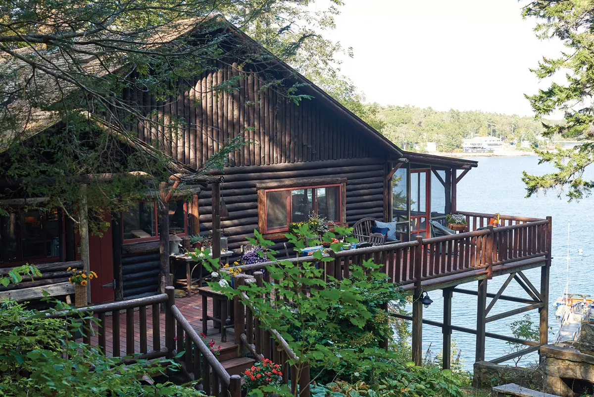 exterior of a renovated Sprucewold cabin