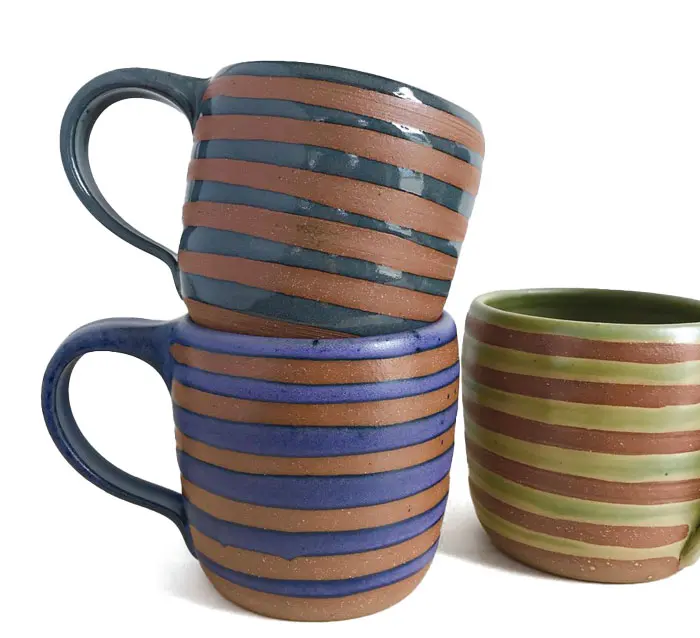 striped mugs
