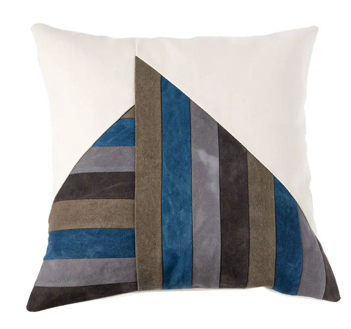 striped cotton pillow