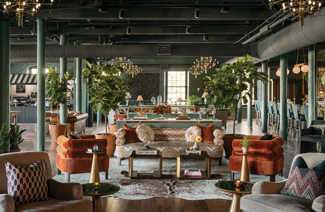 the lobby of the Lincoln Hotel in Biddeford Maine