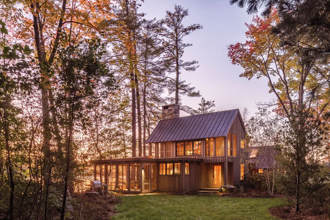 hidden retreat on Sebago Lake in Maine