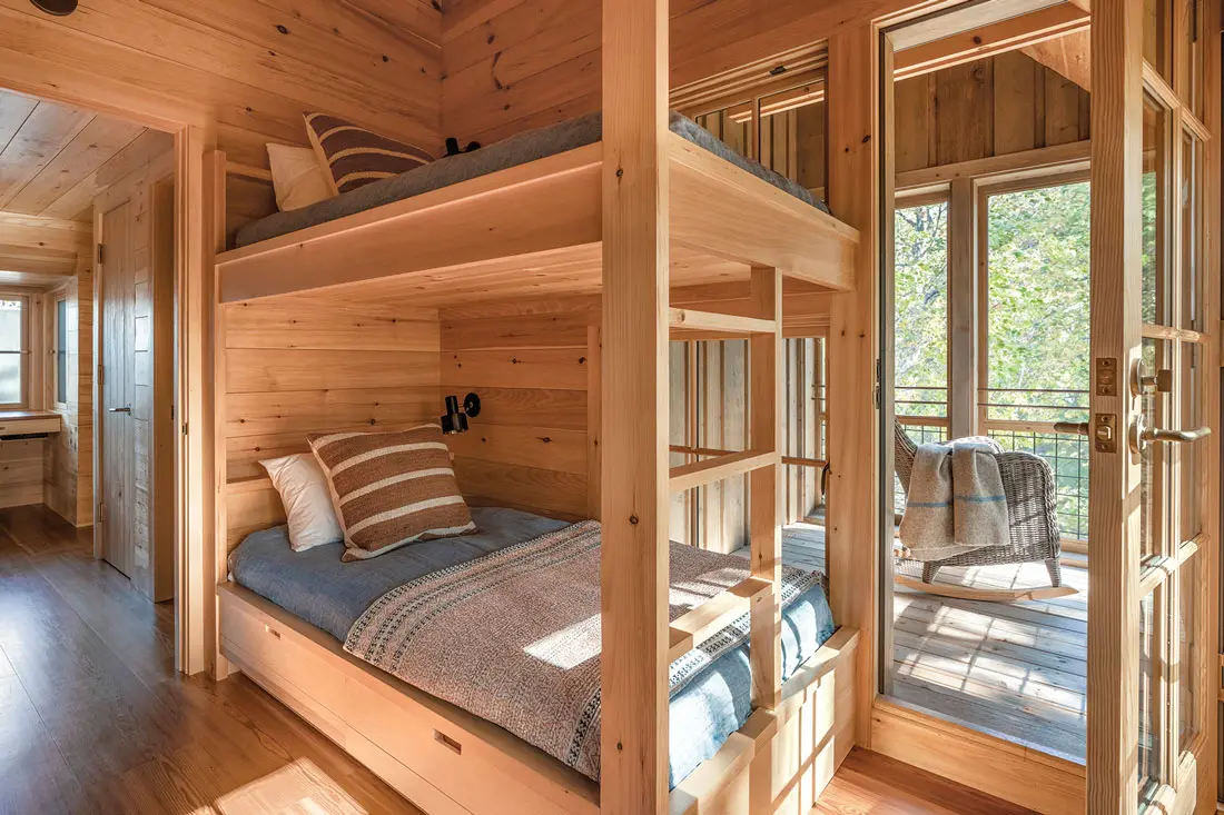 bunk beds in the main house guest room