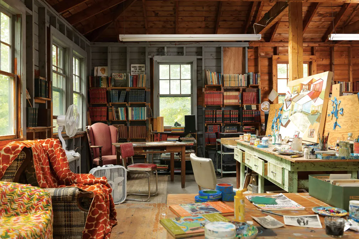 Studio, William Wegman, Loon Lake, Rangeley, 2018