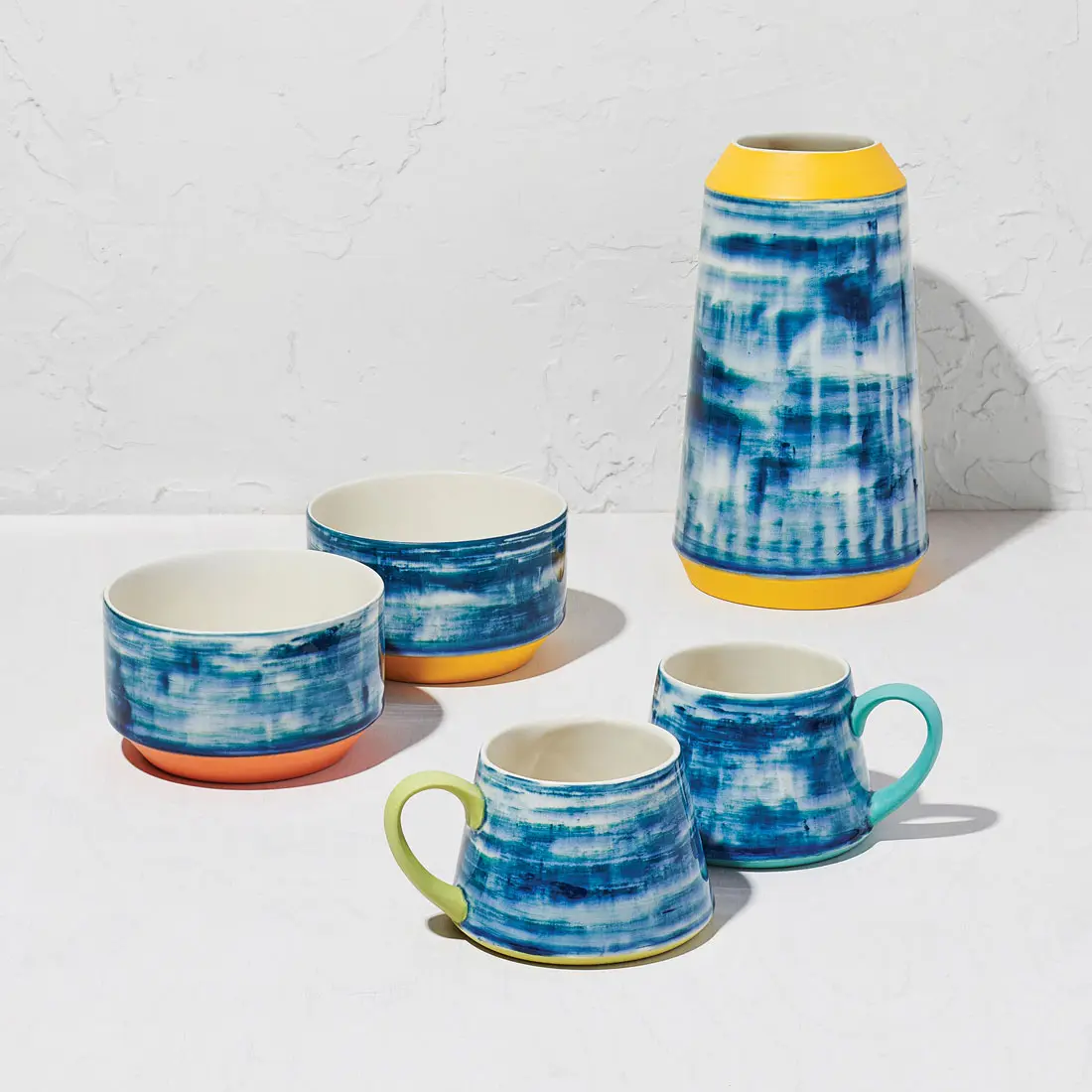 Meg Walsh’s indigo "tie-dye" porcelain collection