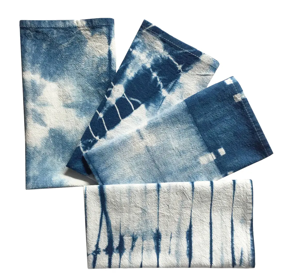 Shibori cotton napkins