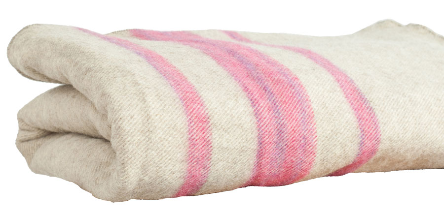 Maine-made blanket made with Polworth wool