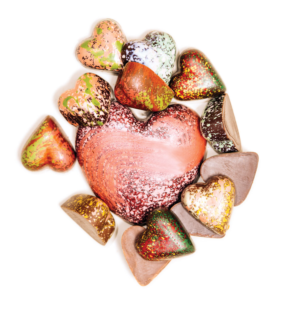 Pollock-esque chocolates from Chocolate Passion