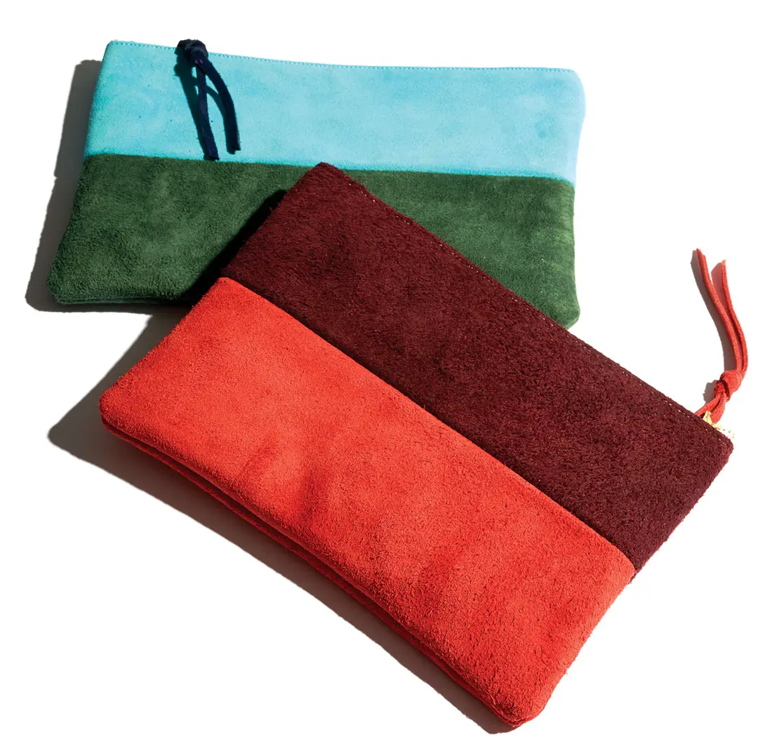 f_clutch-sm two-tone leather clutches