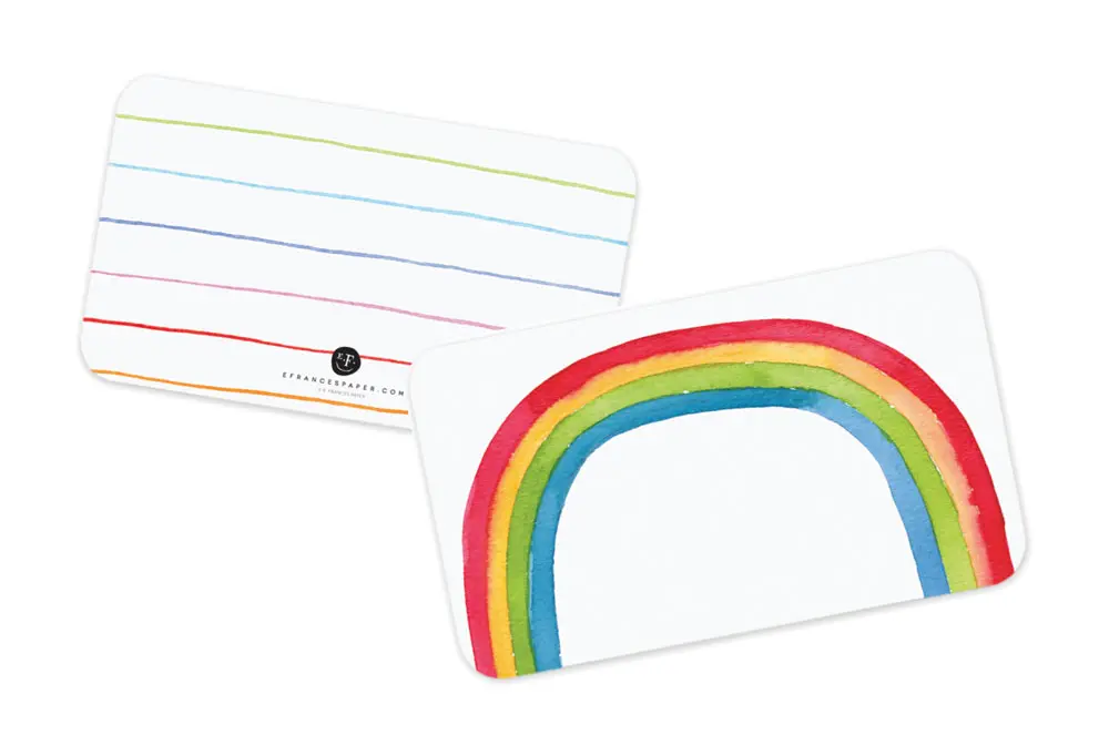 f_notecard_new E. Frances rainbow notecards