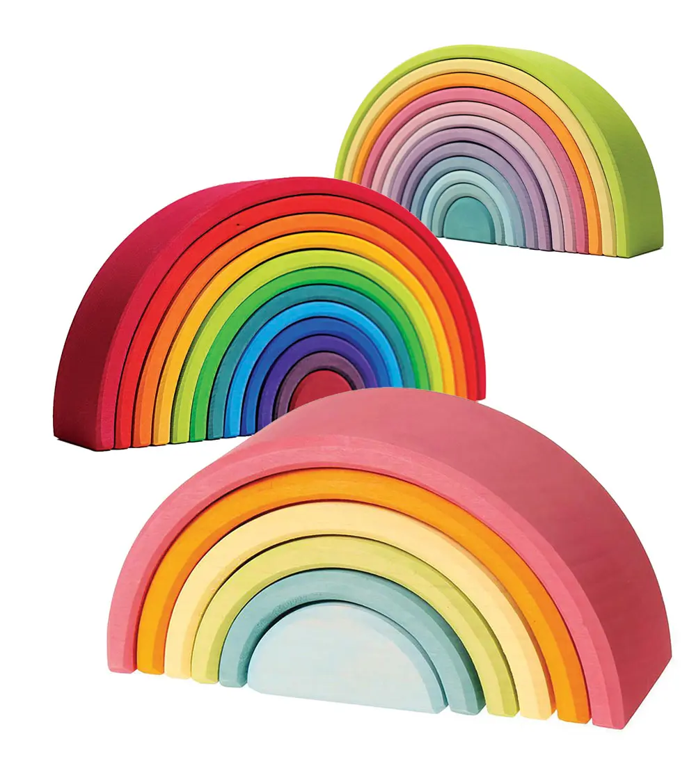 Grimm’s Spiel und Holz Design’s wooden rainbow tunnels