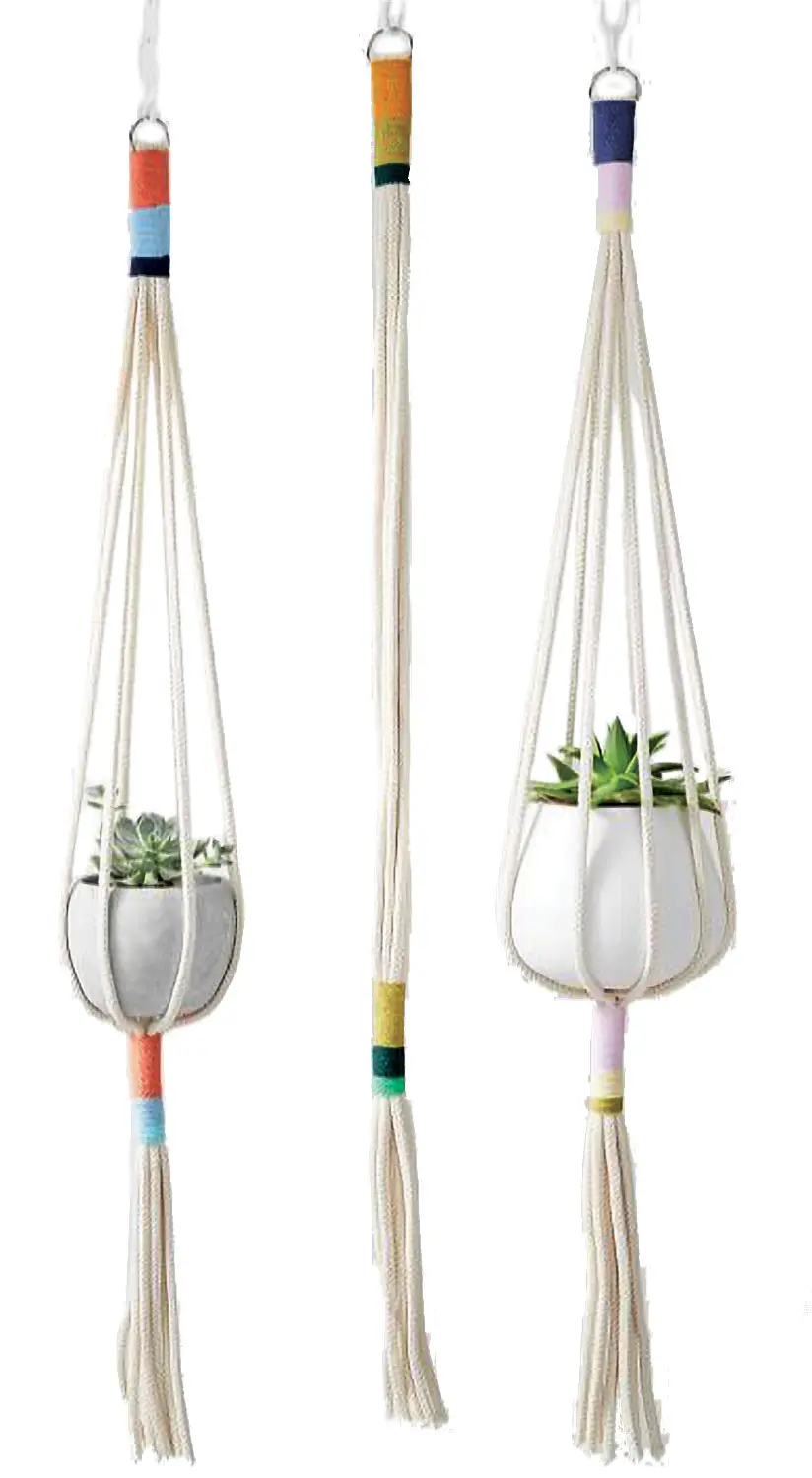 f_yerbamala colorful plant hangers