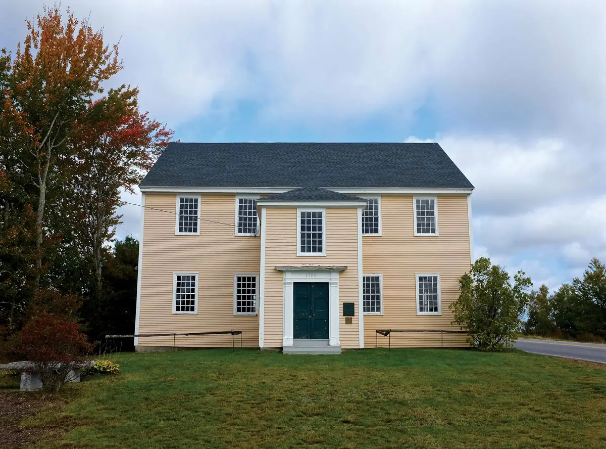 the 1789 Alna Meetinghouse, in Alna, Maine