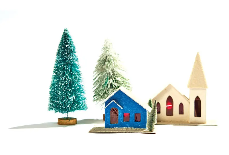1950s cardboard village