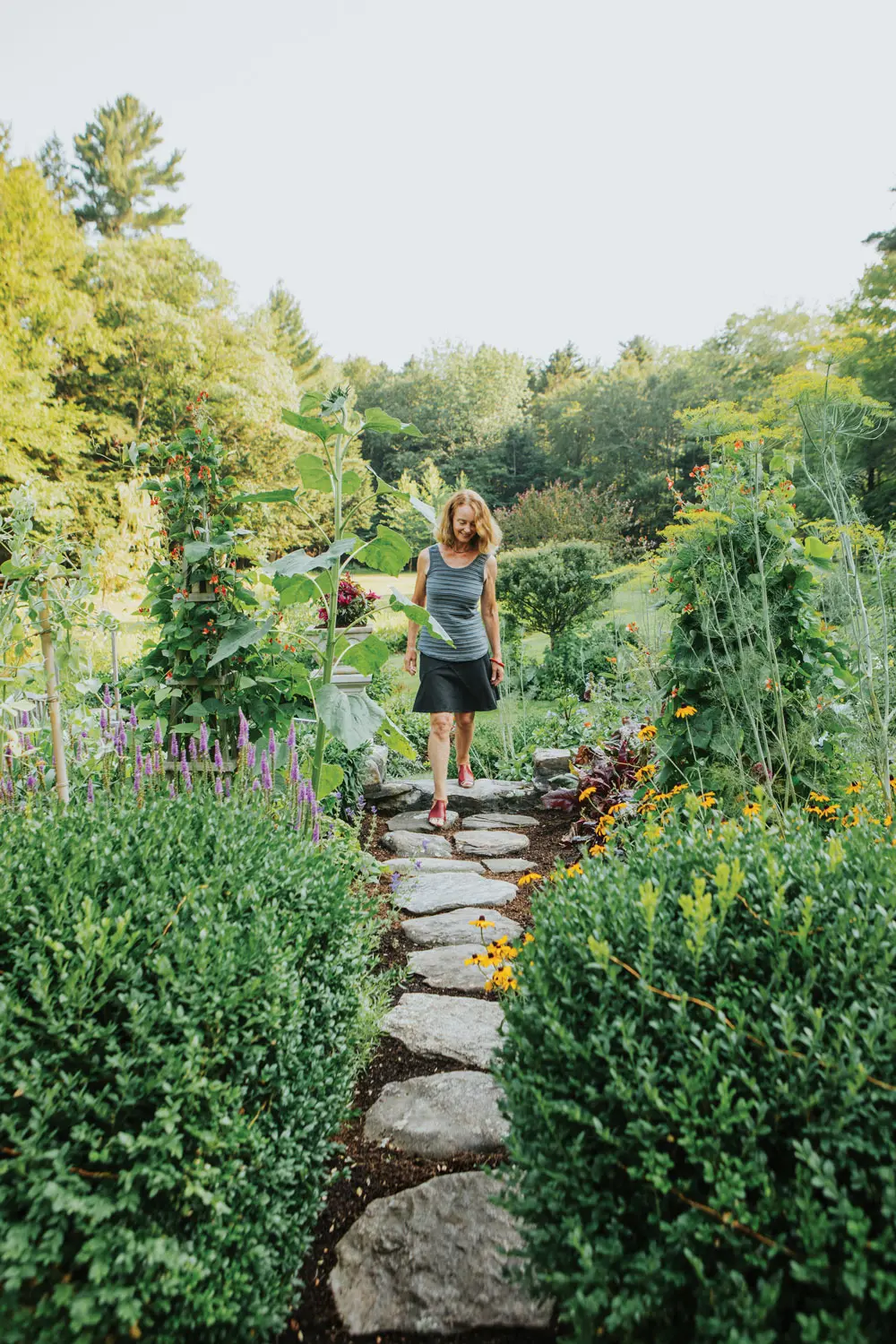 native plant garden in Freeport, Maine