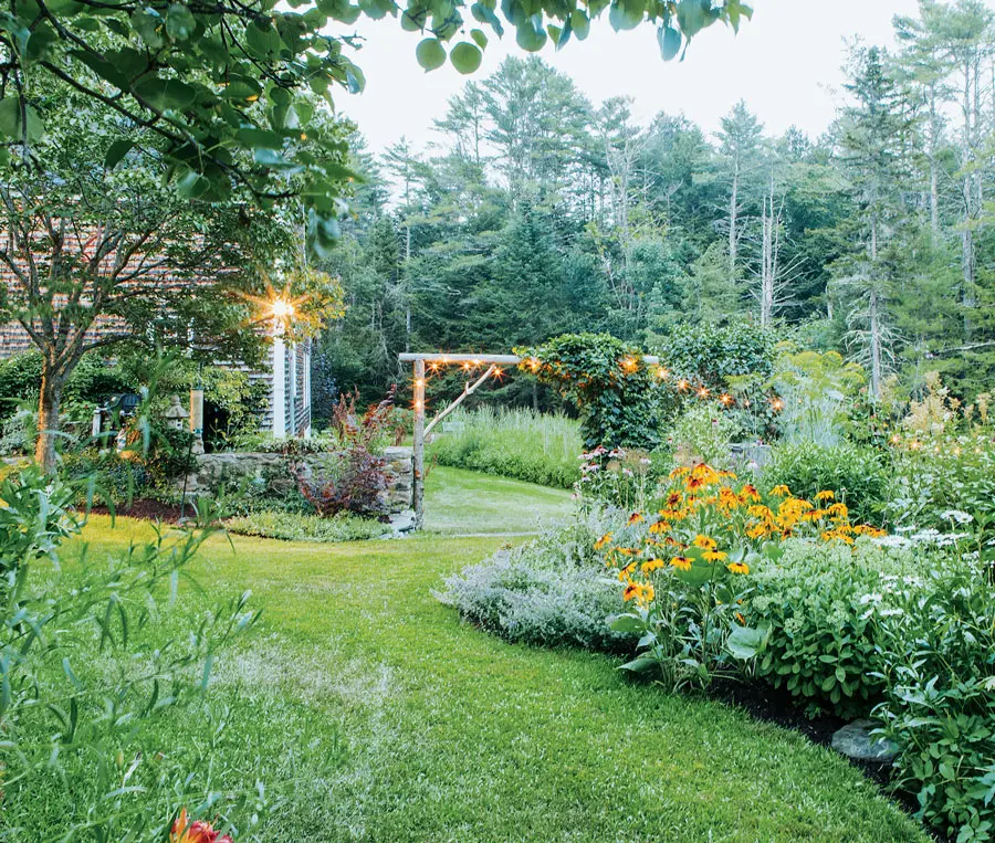 native plant garden in Freeport, Maine