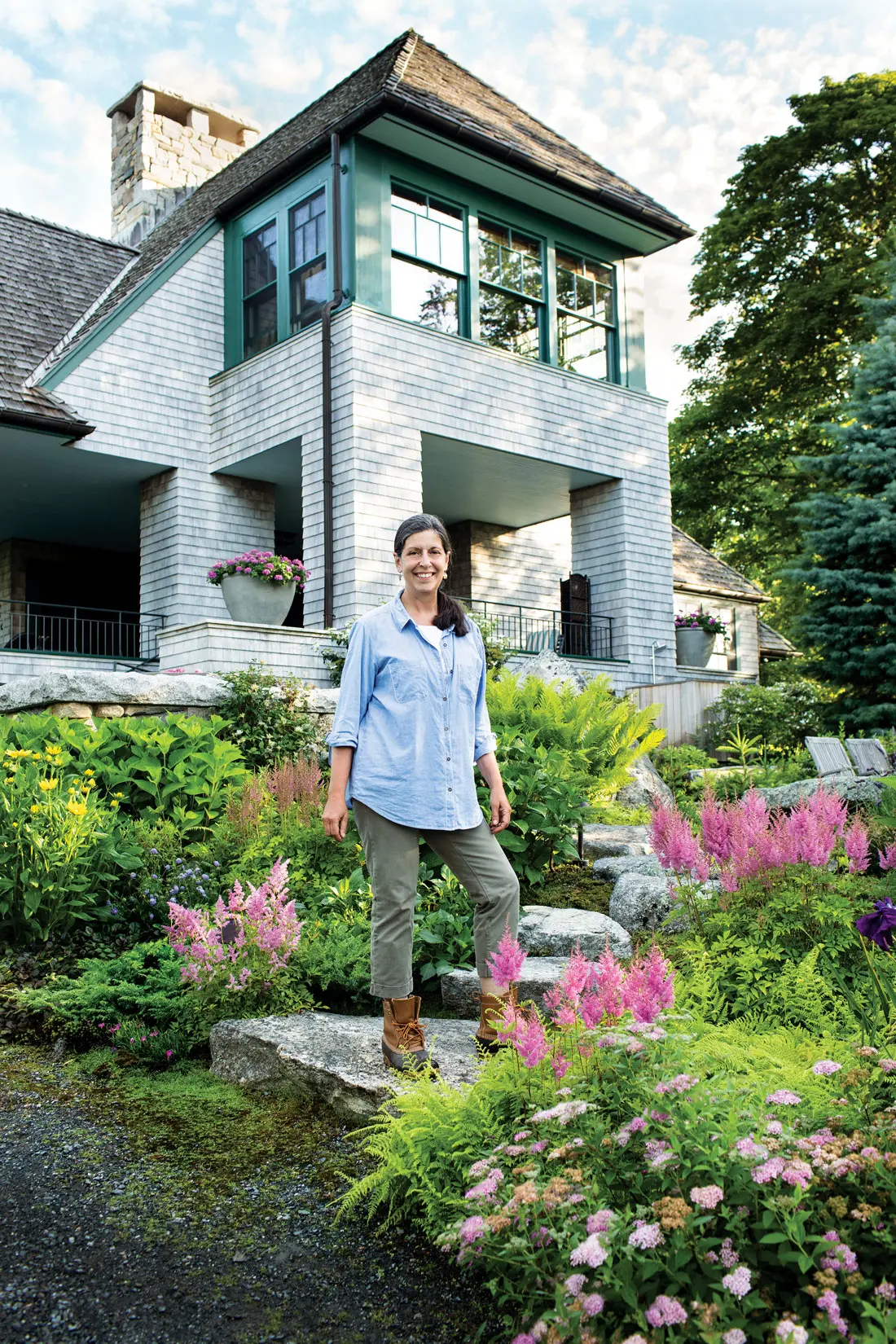 Donna Reis standing in her Somes Sound Garden