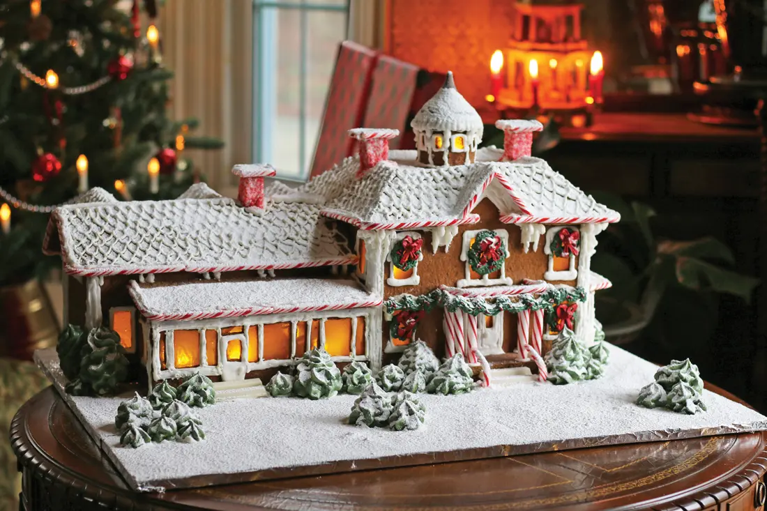 1847 Stockton Springs Italianate, the Belvedere, rendered in gingerbread, candy, and icing by owners Ryan Seavey and Casey Guise