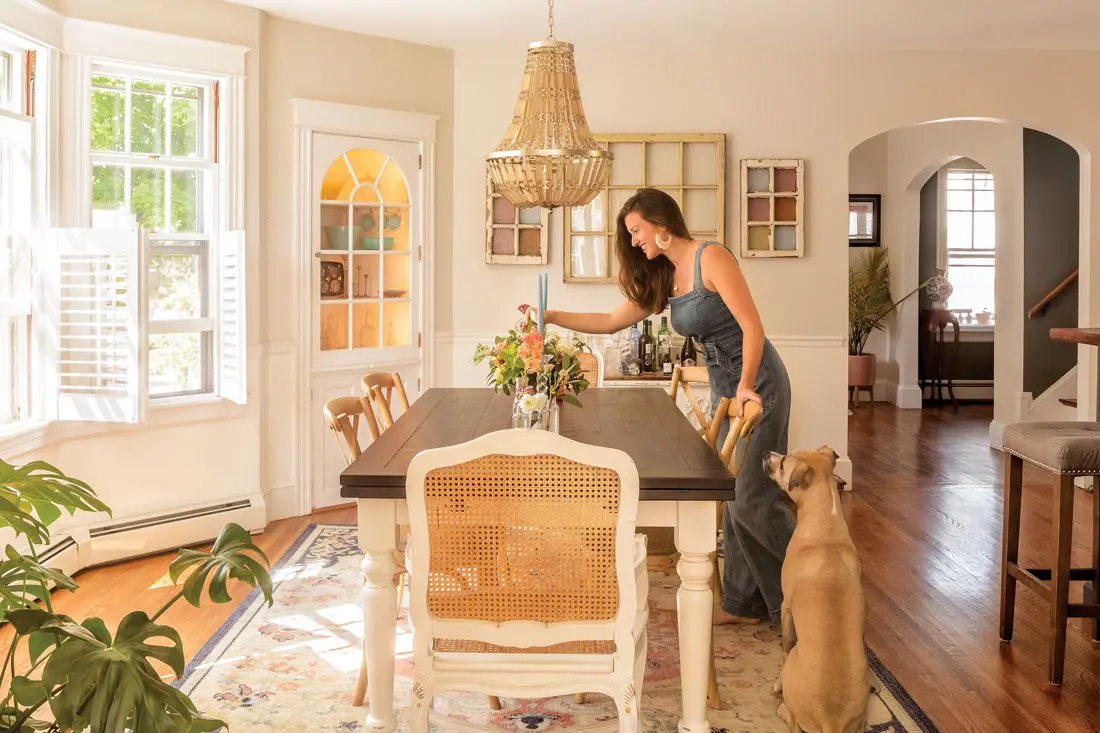 glassman-1b Michelle and Evan Glassman's dining room with dog