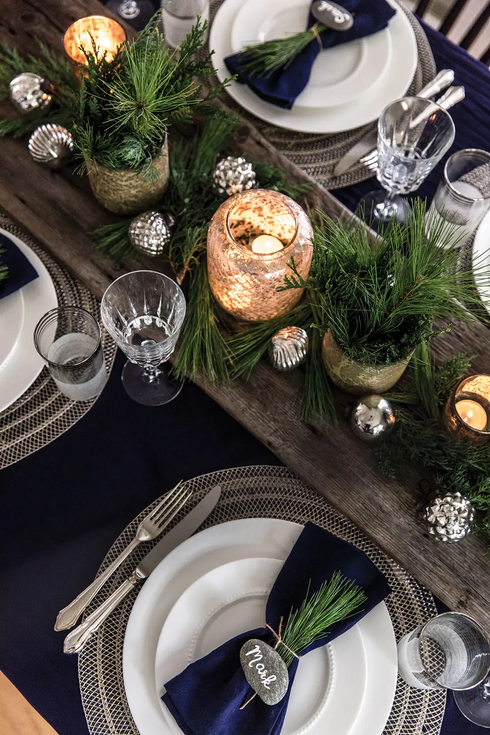 holiday décor ideas, holiday dinner table setting
