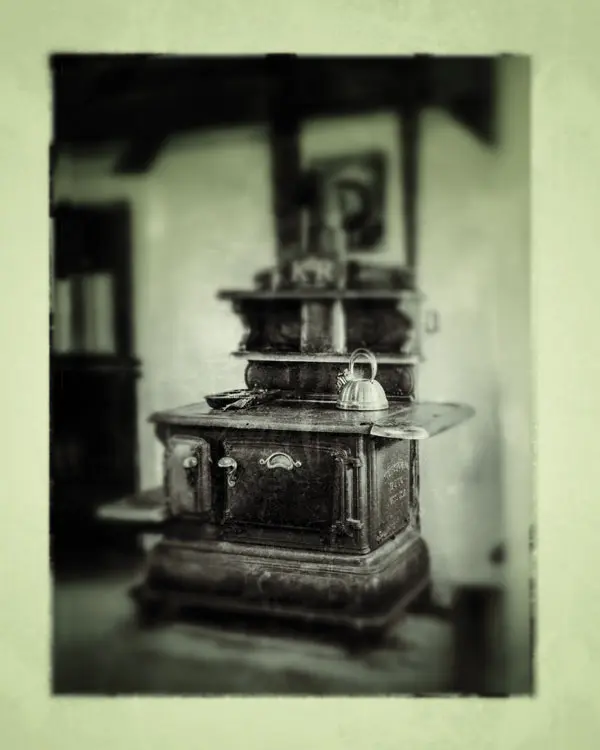 Inez Sherman's stove in her Edgecomb Maine home