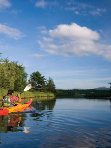 kayaking on Northeast Creek near Acadia National Park