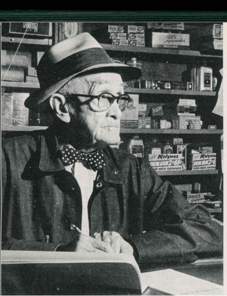 Dick Farwell, in his Thorndike general store