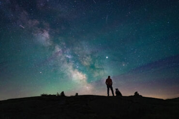 The night sky over Goose Eye Mountain