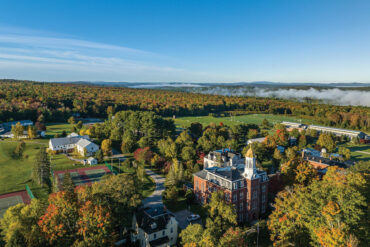 an aerial view of Kents Hill School in central Maine