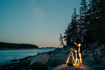 Stargazing at Ash Point Preserve, in Owls Head, Maine