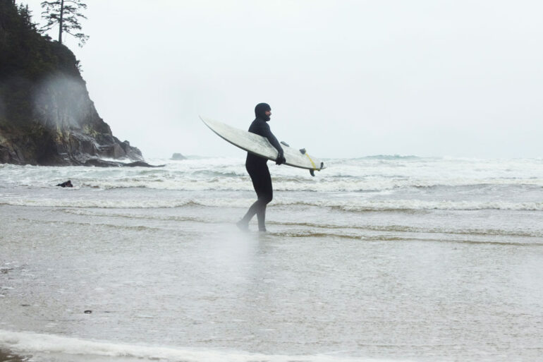 Mike Faherty surfing