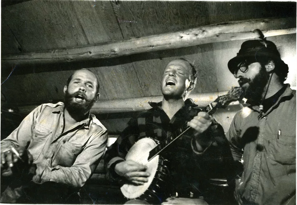From left to right: Billy Jones, Jud Strunk, and Al Scheeren. All three performed with both the Bad Actors comedy troupe and the Sugarloafers folk band.