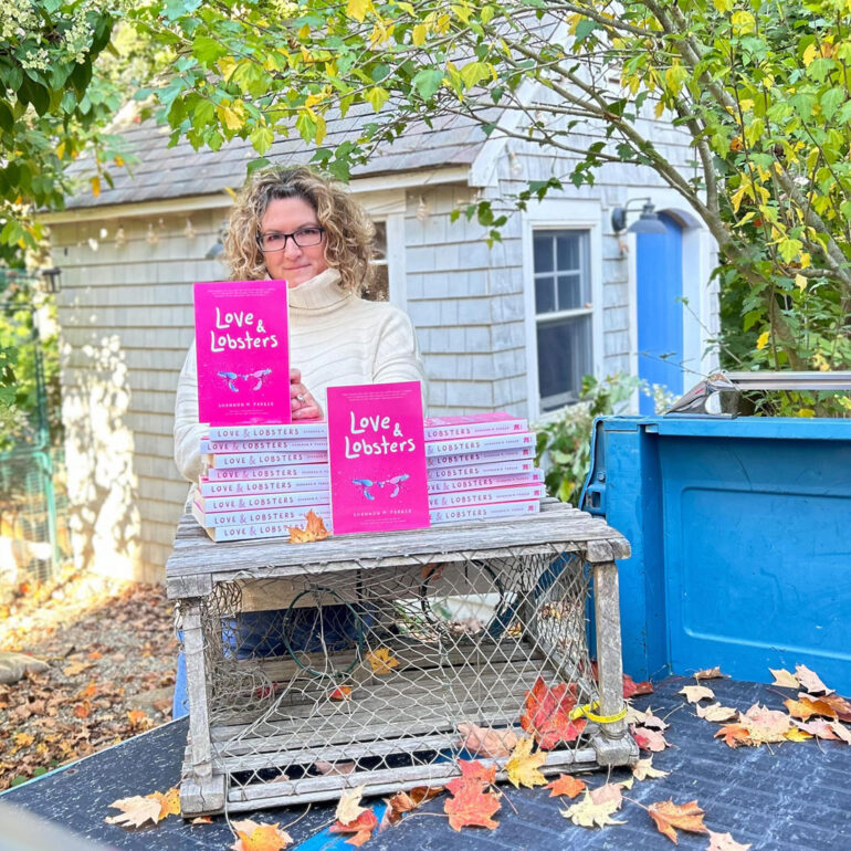 Shannon Parker with her new novel, Love & Lobsters