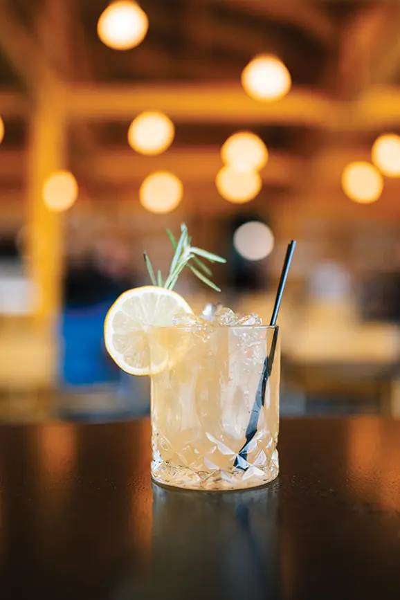  tequila, Grand Marnier, lemon juice, and ginger cocktail at saddleback mountain
