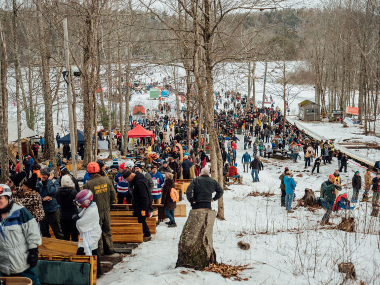 2022 U.S. National Toboggan Championships Races at the Camden Snowbowl