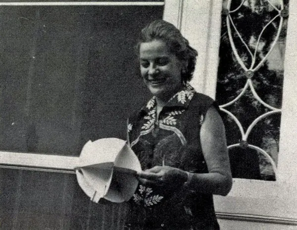 Author Mary McCarthy with one of R. Buckminster Fuller’s models.