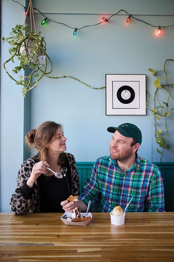 Kate Hamm and Jason Eckerson, owners of Fish & Whistle in Biddeford, Maine