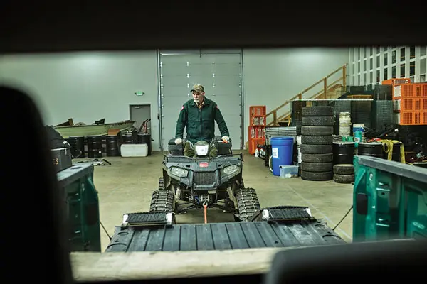 Lee Kantar on an ATV