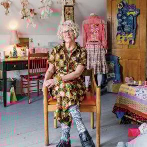 Amy Ray in her home studio and sewing room