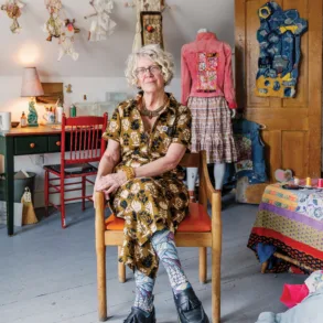 Amy Ray in her home studio and sewing room