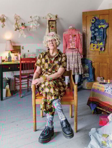 Amy Ray in her home studio and sewing room