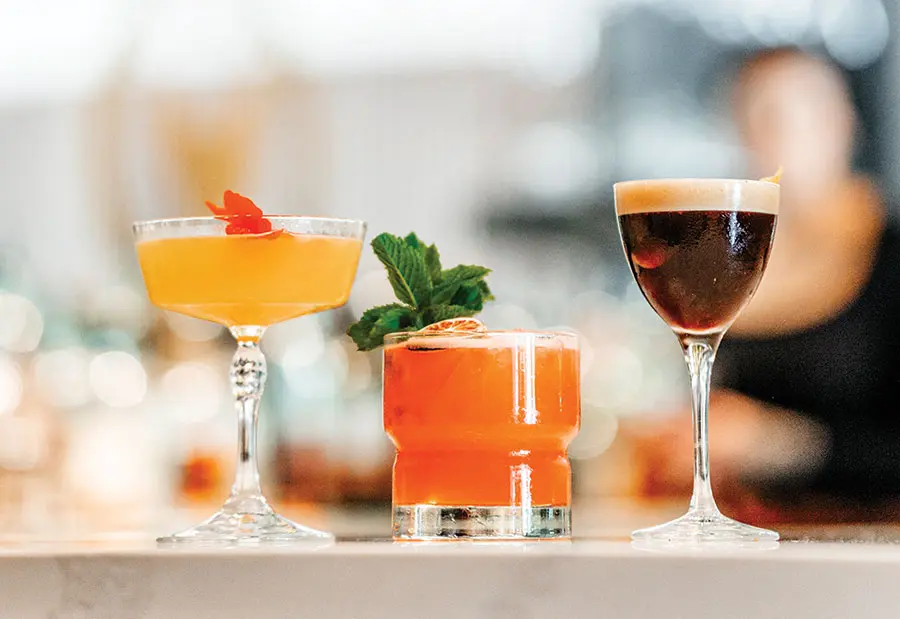 mixed drinks from Yolked Farm to Table in Windham, Maine