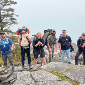 UMaine Machias Outdoor Recreation and Leadership Program students out on a hike