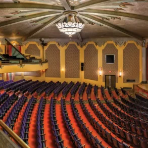 the art deco interior of the Criterion Theatre, in Bar Harbor, Maine